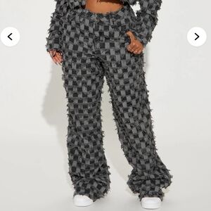 New Fashion Nova From The Start Checkered Jeans